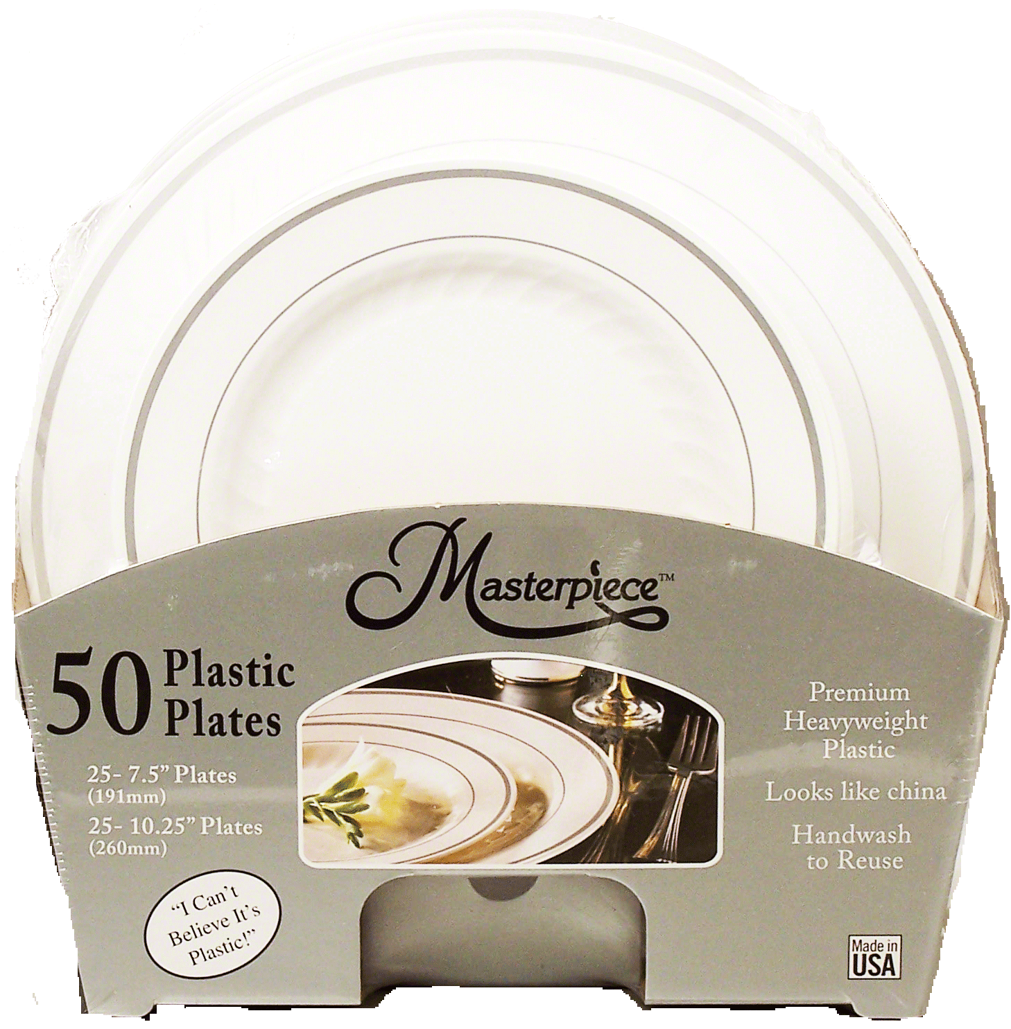 Masterpiece  plastic platers, 25 x 7.5-inch and 25 x 10.25-inch Full-Size Picture